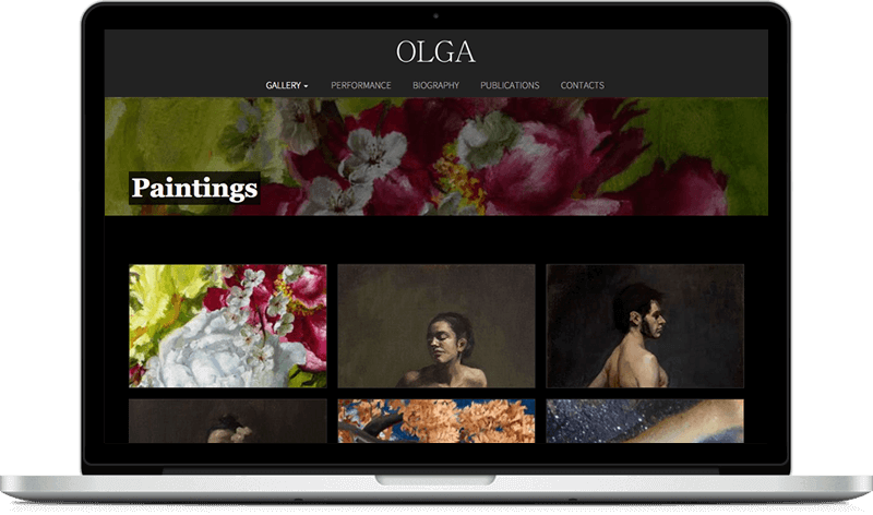 Olga Artist website preview